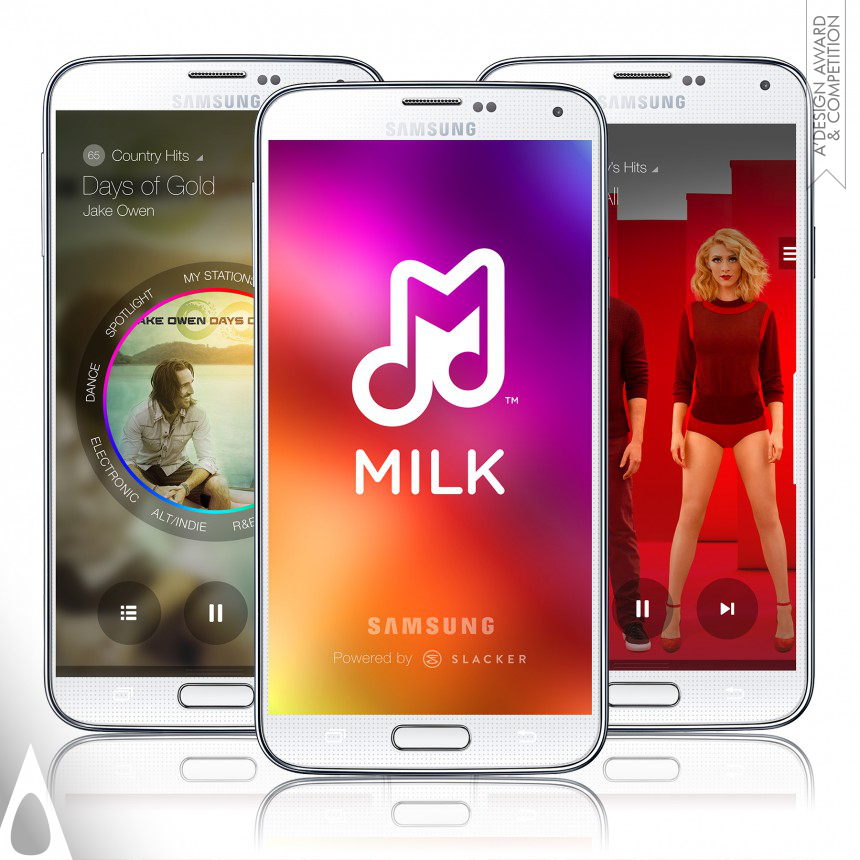 Samsung Milk Music Team design