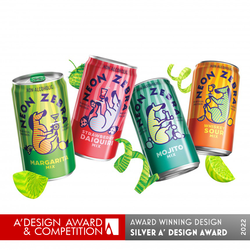 Neon Zebra Brand Launch Beverage Packaging