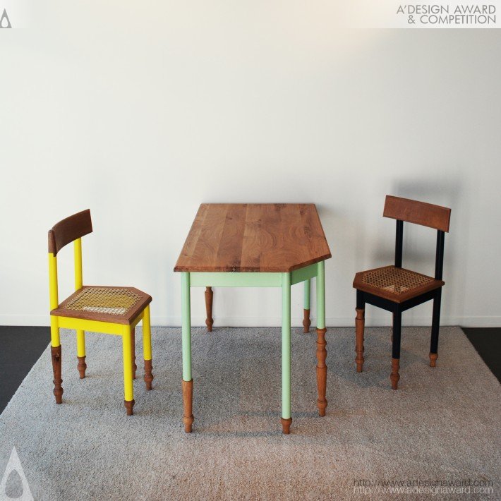 Hoek Af Table, Chairs by David Hoppenbrouwers