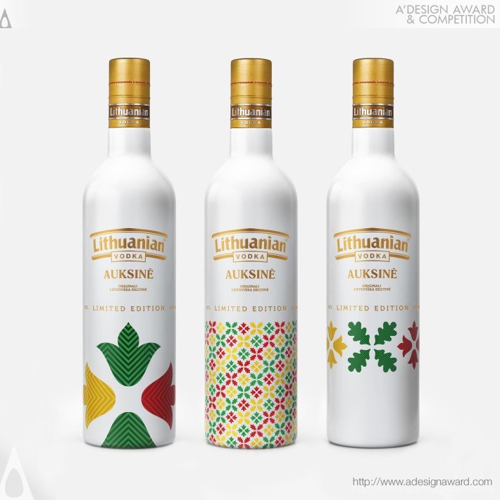 Lithuanian Vodka Gold Limited Edition Vodka Bottle by Edvardas Kavarskas