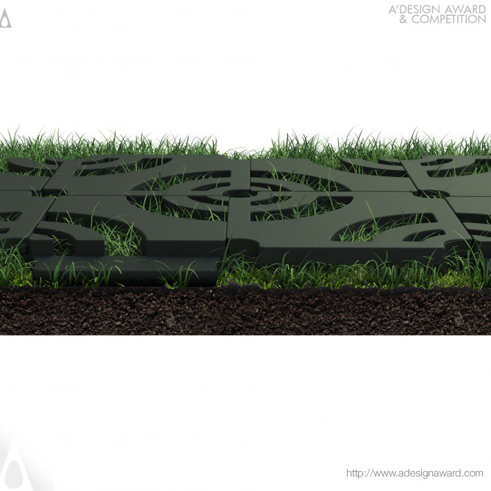 Lawn Brick (Recycled Rubber Powder Design)