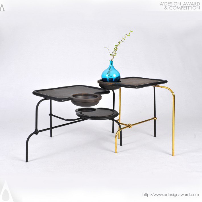 Coffee Table and Side Table by Apiwat Chitapanya