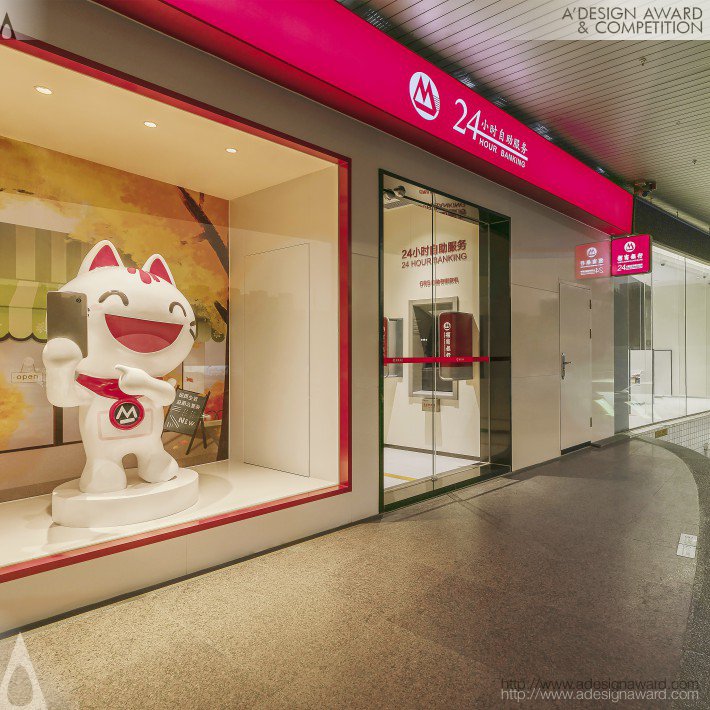 China Merchants Bank Store Identity by Shenzhen Scene Aesthetic Design Co., Ltd