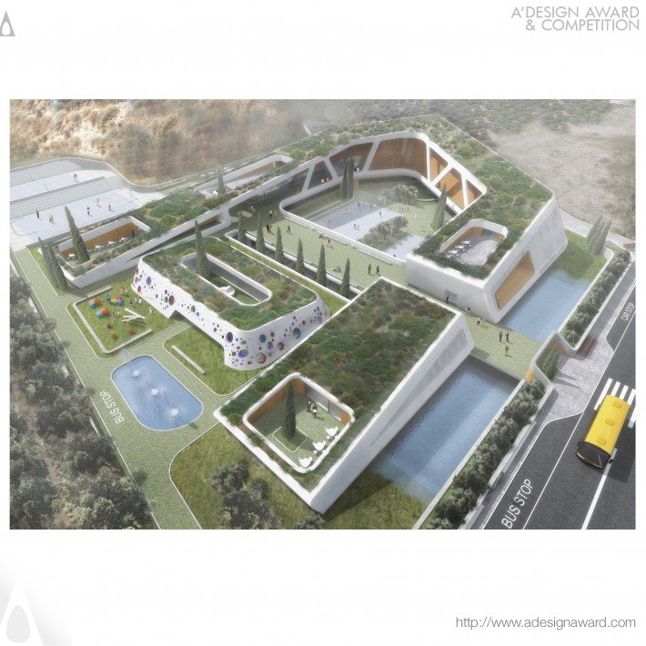 Compass – School in Crete Bioclimatic European School Complex by officetwentyfive architects