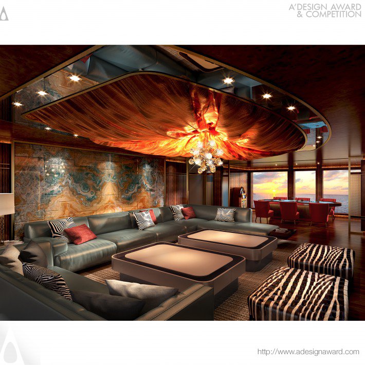 Red Star Yacht Interior by David Chang Design Associates Intl